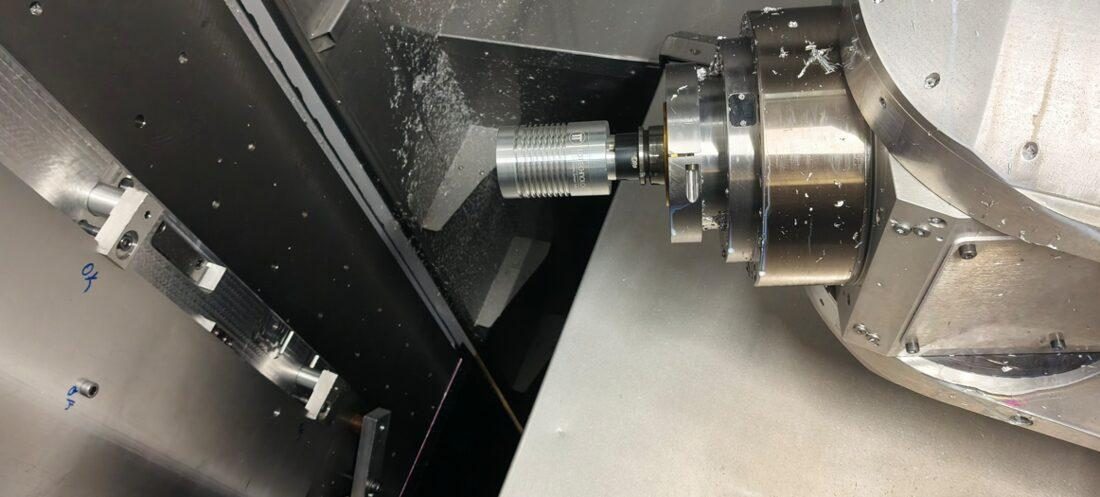 Capteur NC-Inspect dans la broche d'une machine 5 axes